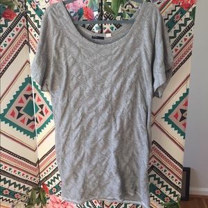 BDG deep scoop neck grey tunic.